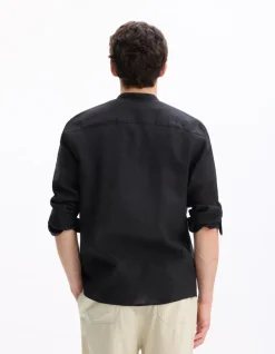 Celio Chemise regular col mao 100% lin -^Homme Chemises|Sélection Lin