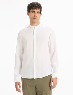 Celio Chemise regular col mao 100% lin -^Homme Chemises|Sélection Lin