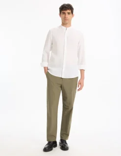 Celio Chemise regular col mao 100% lin -^Homme Chemises|Sélection Lin