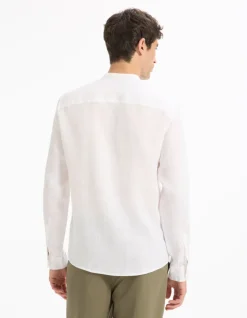 Celio Chemise regular col mao 100% lin -^Homme Chemises|Sélection Lin