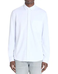 Celio Chemise regular coton piqué stretch -^Homme Chemises|Chemises Blanches