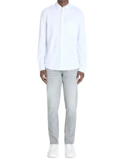 Celio Chemise regular coton piqué stretch -^Homme Chemises|Chemises Blanches