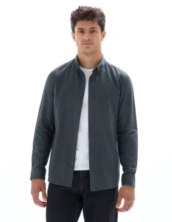 Celio Chemise regular en flanelle - vert foncé^Homme Chemises