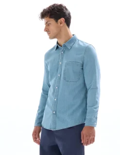 Celio Chemise regular en jean 100% coton - bleu^Homme Chemises