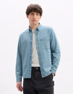 Celio Chemise regular en jean 100% coton - bleu^Homme Chemises