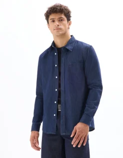 Celio Chemise regular en jean 100% coton - marine^Homme Chemises