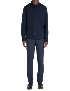 Celio Chemise regular en jersey col français - marine^Homme Chemises