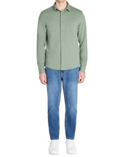 Celio Chemise regular en jersey - kaki^Homme Chemises