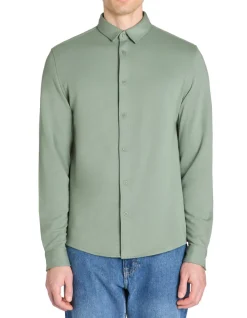 Celio Chemise regular en jersey - kaki^Homme Chemises