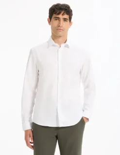 Celio Chemise regular en oxford royal -^Homme Chemises|Chemises Habillées