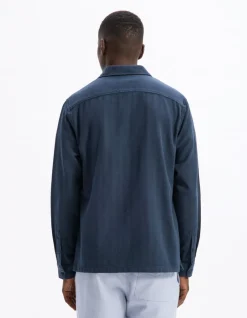 Celio Chemise regular jacquard 100% coton - marine^Homme Chemises