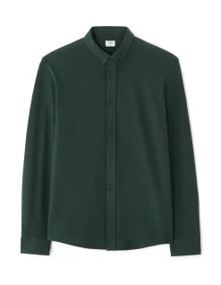 Celio Chemise regular jersey piqué - vert foncé^Homme Chemises