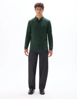 Celio Chemise regular jersey piqué - vert foncé^Homme Chemises