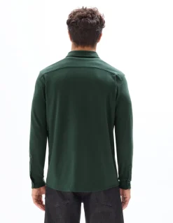 Celio Chemise regular jersey piqué - vert foncé^Homme Chemises