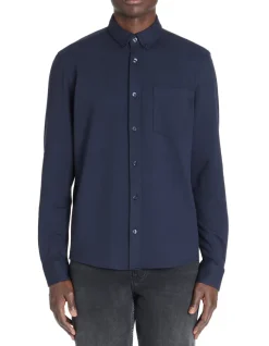 Celio Chemise regular jersey piqué - marine^Homme Chemises