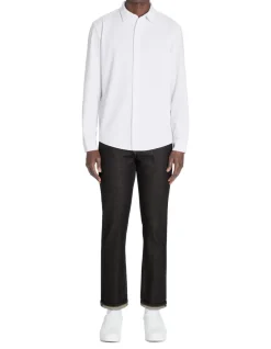 Celio Chemise regular maille gaufré stretch -^Homme Chemises|Chemises Blanches