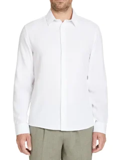 Celio Chemise regular nid d'abeille 100% coton -^Homme Chemises|Chemises Blanches