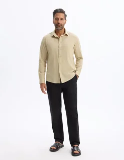 Celio Chemise regular slub 100% coton -^Homme Chemises