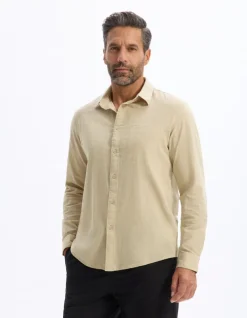 Celio Chemise regular slub 100% coton -^Homme Chemises