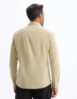 Celio Chemise regular slub 100% coton -^Homme Chemises