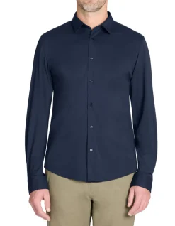 Celio Chemise slim à col français stretch - marine^Homme Chemises