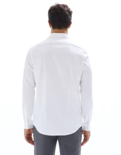 Celio Chemise slim dobby 100% coton -^Homme Chemises|Chemises Blanches