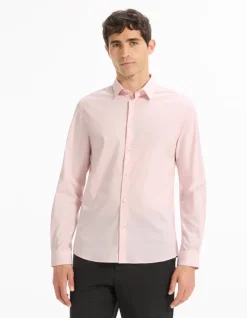 Celio Chemise slim en coton stretch -^Homme Chemises|Chemises Habillées