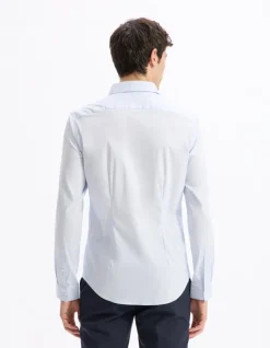 Celio Chemise slim en coton stretch -^Homme Chemises|Chemises Habillées