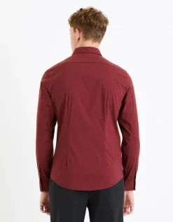 Celio Chemise slim en coton stretch -^Homme Chemises|Chemises Habillées