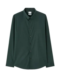 Celio Chemise slim en coton stretch - vert^Homme Chemises|Chemises Habillées