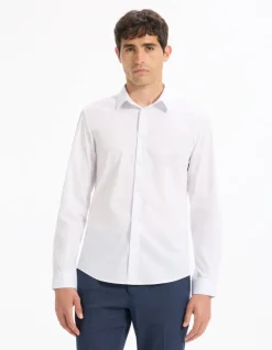 Celio Chemise slim en coton stretch -^Homme Chemises|Cérémonie