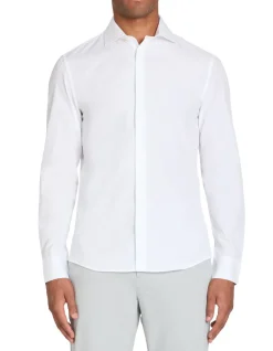 Celio Chemise slim unie en coton -^Homme Chemises|Chemises Habillées