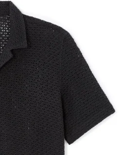 Celio Chemisette en crochet 100% coton -^Homme Chemises Manches Courtes|Chemises