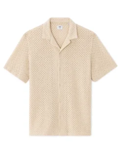 Celio Chemisette en crochet 100% coton -^Homme Chemises Manches Courtes|Chemises