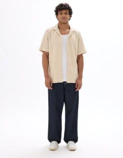 Celio Chemisette en crochet 100% coton -^Homme Chemises Manches Courtes|Chemises