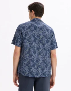 Celio Chemisette imprimé palmier 100% viscose -^Homme Chemises|Chemises Manches Courtes