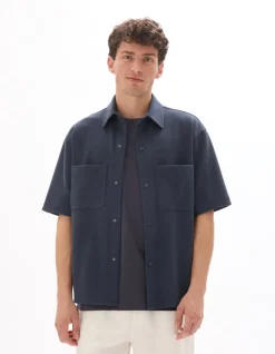 Celio Chemisette large - marine^Homme Chemises Manches Courtes|Chemises