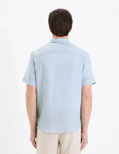 Celio Chemisette regular 100% lin -^Homme Chemises Manches Courtes|Chemises