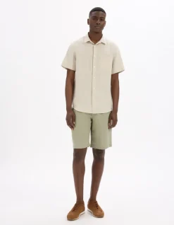 Celio Chemisette regular 100% lin -^Homme Chemises Manches Courtes|Chemises