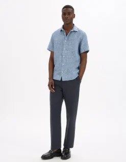 Celio Chemisette regular 100% lin -^Homme Chemises Manches Courtes|Chemises