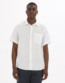 Celio Chemisette regular 100% lin -^Homme Chemises Manches Courtes|Chemises