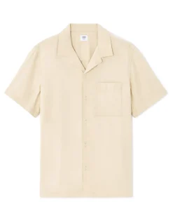Celio Chemisette regular 100% viscose - écru^Homme Chemises Manches Courtes|Chemises