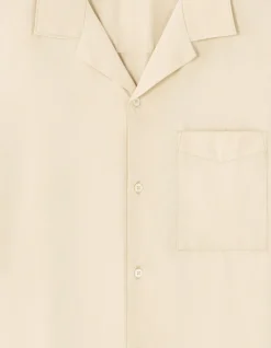 Celio Chemisette regular 100% viscose - écru^Homme Chemises Manches Courtes|Chemises
