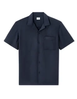 Celio Chemisette regular 100% viscose - marine^Homme Chemises Manches Courtes|Chemises