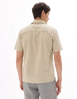 Celio Chemisette regular broderie anglaise 100% coton -^Homme Chemises Manches Courtes|Chemises