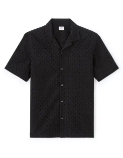 Celio Chemisette regular broderie anglaise 100% coton -^Homme Chemises Manches Courtes|Chemises