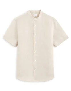 Celio Chemisette regular col mao 100% lin -^Homme Chemises Manches Courtes|Chemises