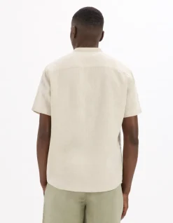 Celio Chemisette regular col mao 100% lin -^Homme Chemises Manches Courtes|Chemises