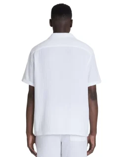 Celio Chemisette regular en gaze de coton -^Homme Chemises Manches Courtes|Chemises