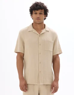 Celio Chemisette regular en gaze de coton -^Homme Chemises Manches Courtes|Chemises